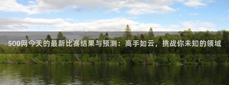 mg不朽情缘官网：500网今天的最新比赛结果与预测：高手如云，挑战你未知的领域